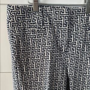 Black and White Geometric Pattern Pants
